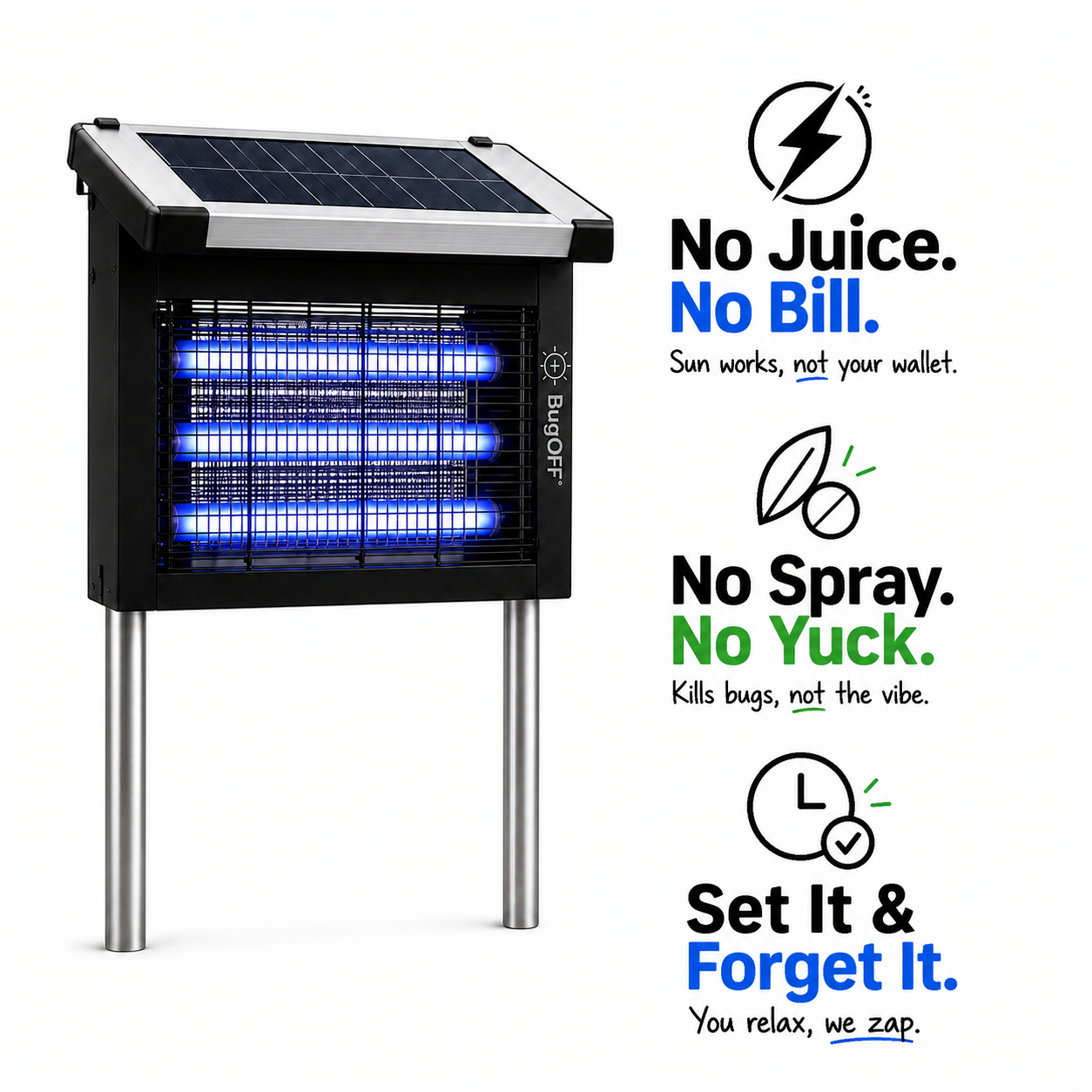 BUGOFF™  Solar Bug Zapper